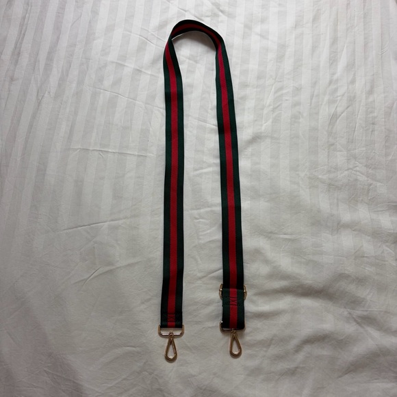 Adjustable Green & Red Stripe Replacement Bag Strap unisex - Picture 3 of 6